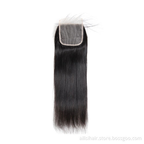 12A  Peruvian Hair Bundles With Closure  Cuticle Aligned Hair Bundles Plus Closure Perivian Human Hair Bundles With Closure